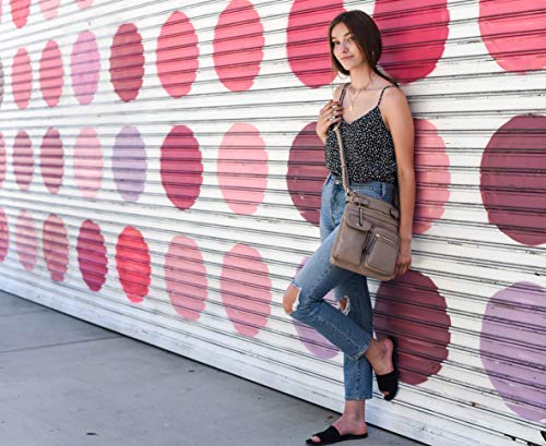 **SG SUGU Katie Lightweight Medium Crossbody Bag for Women - Multi-Pocket Shoulder Purse, Perfect for Travel, Work & Everyday Use**