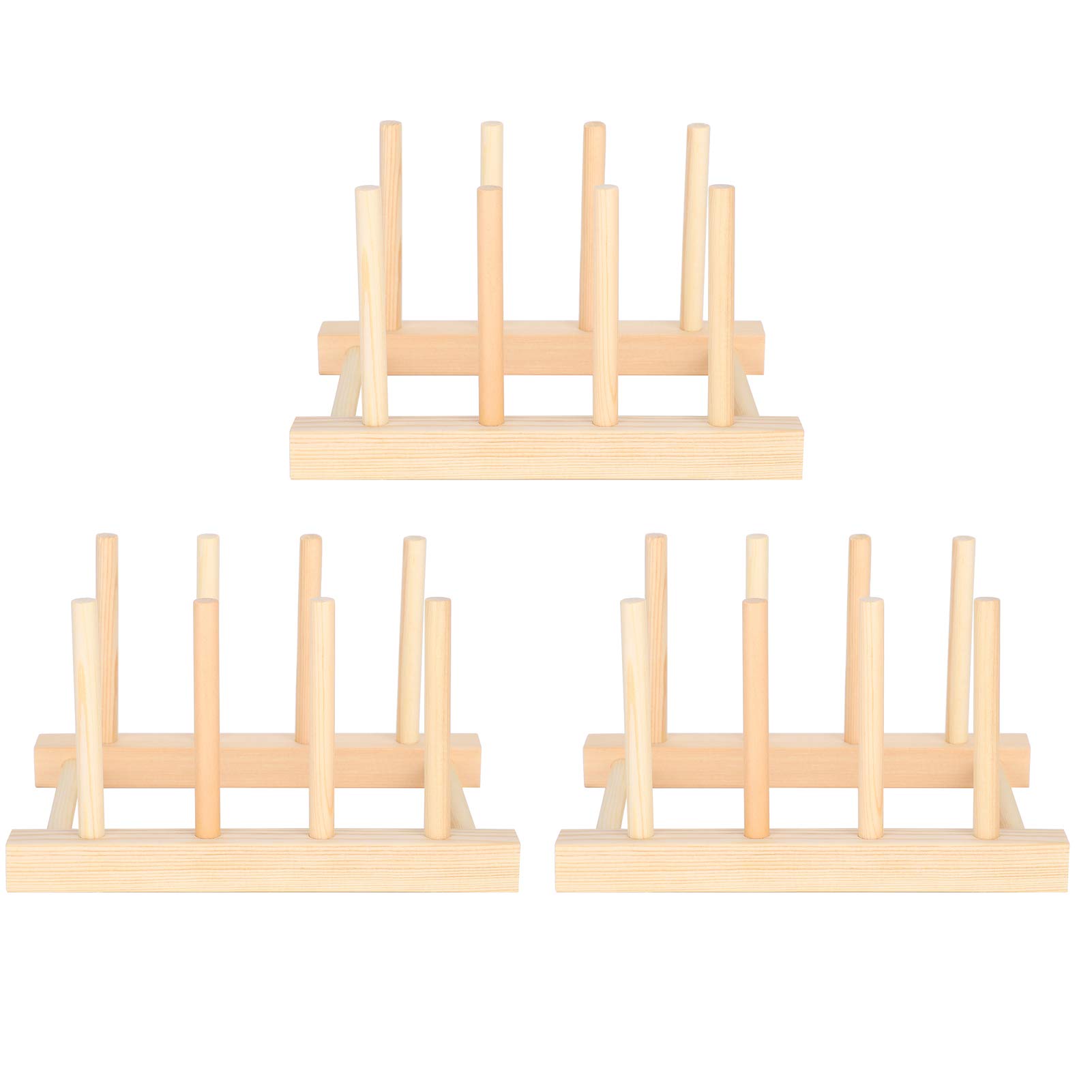 3-Piece Dish Drain Rack Set - Space Saving Drying Rack for Plates, Pots, Pans, Trays & Kitchen Utensils - Perfect for Small Kitchens, RVs & Apartments