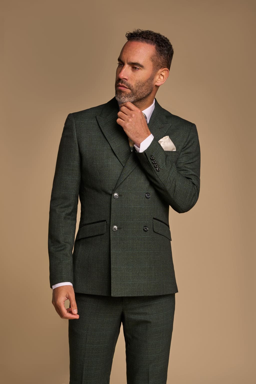 Stylish Slim Fit Double Breasted Check Blazer for Men - Perfect for Business Meetings, Weddings & Formal Events