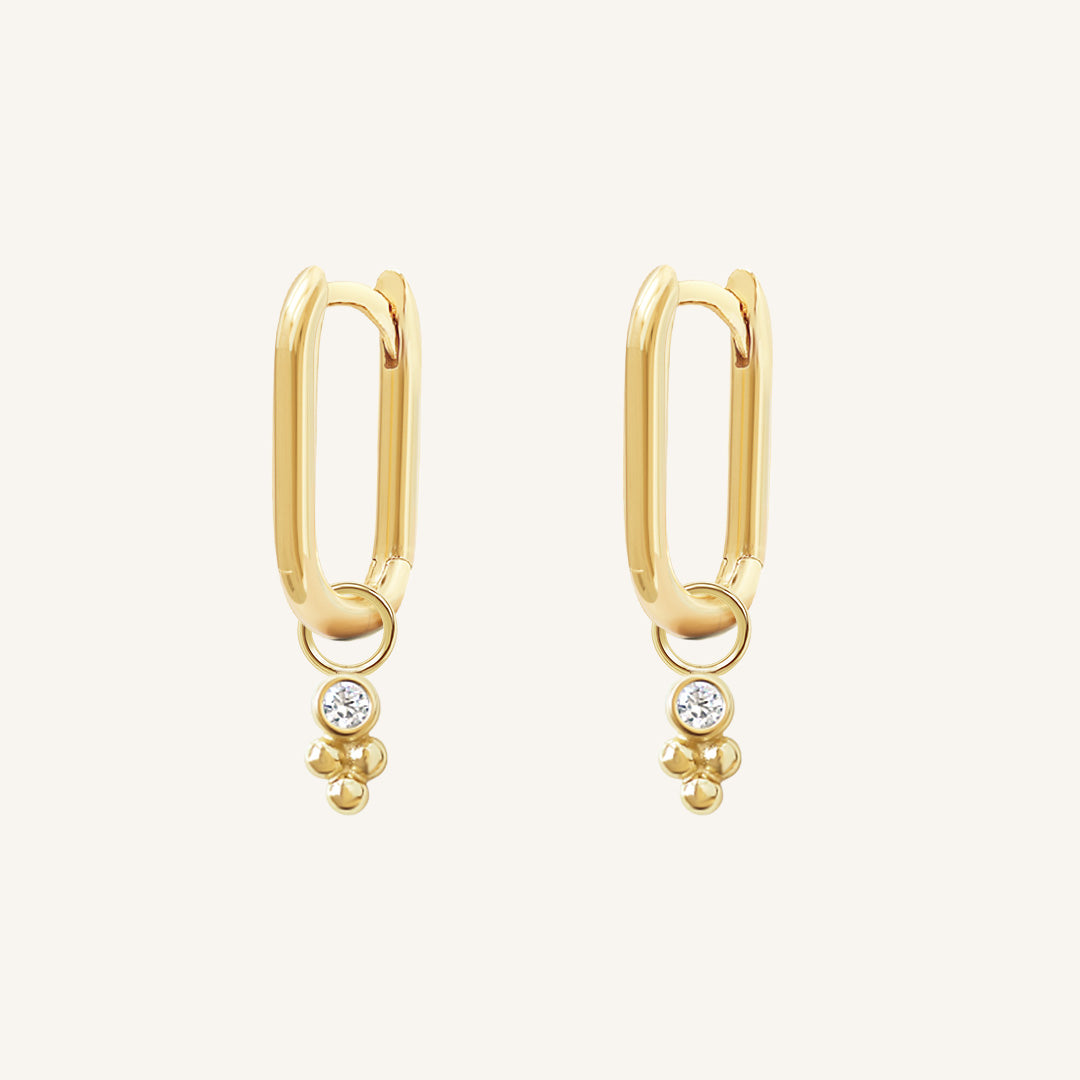 Clarity Rectangle Hoops - Elegant Geometric Earrings for Women | Perfect for Everyday Wear, Office & Special Occasions