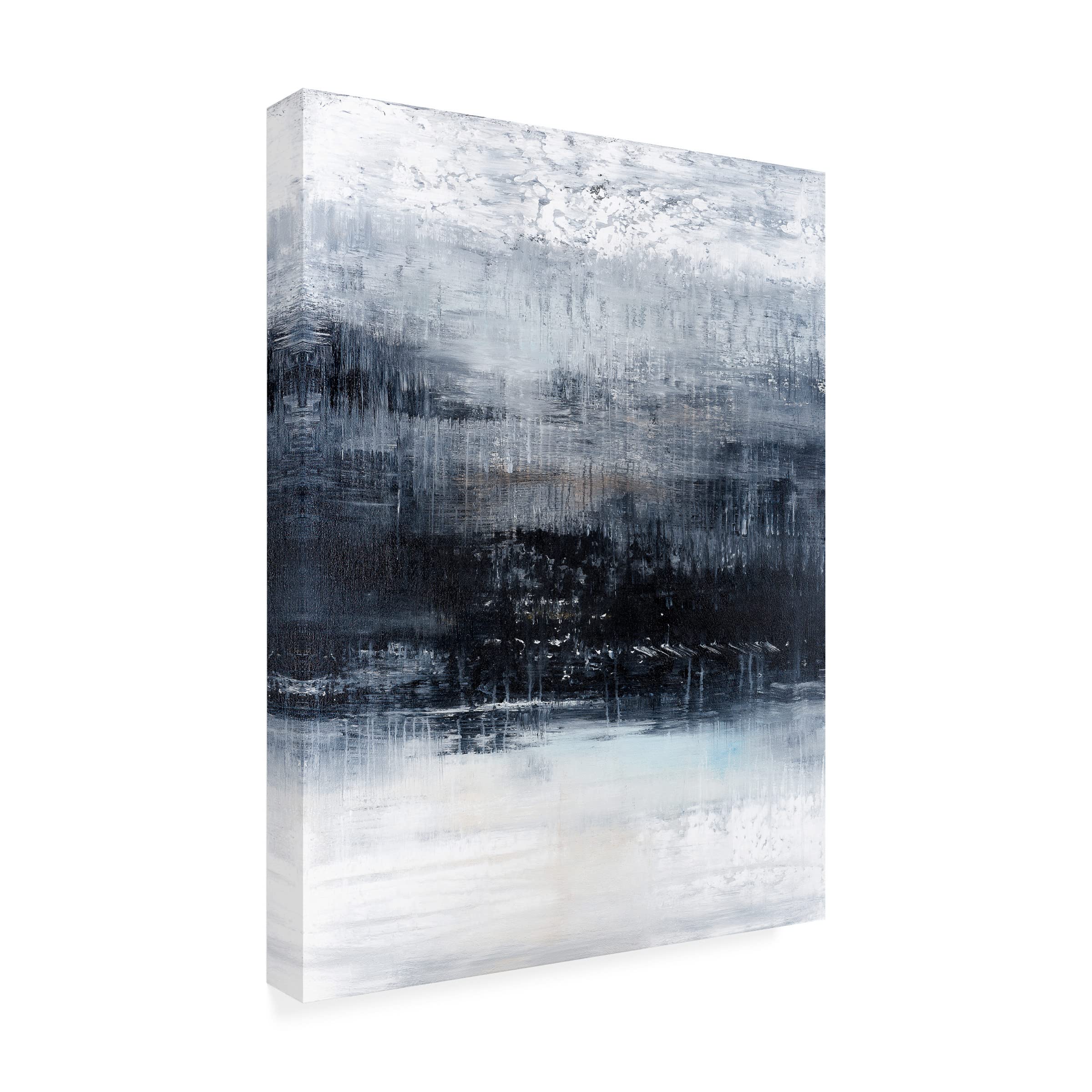 Trademark Fine Art 'Indigo Night' Canvas Wall Art by Radek Smach - Modern Abstract Painting for Living Room, Bedroom & Office Decor