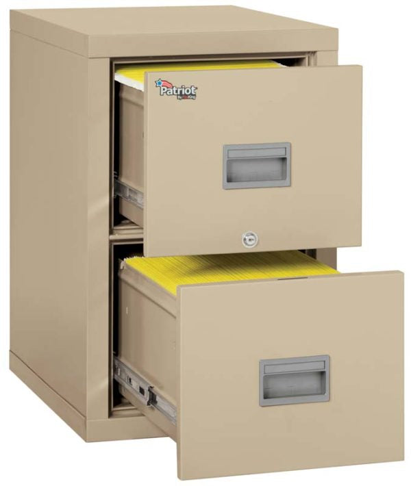 FireKing 2P1825 C 2-Drawer Patriot Vertical File Cabinet - Letter/Legal Size - Heavy Duty Steel Filing Cabinet for Office & Home Organization - Perfect for Documents, Folders & Important Files