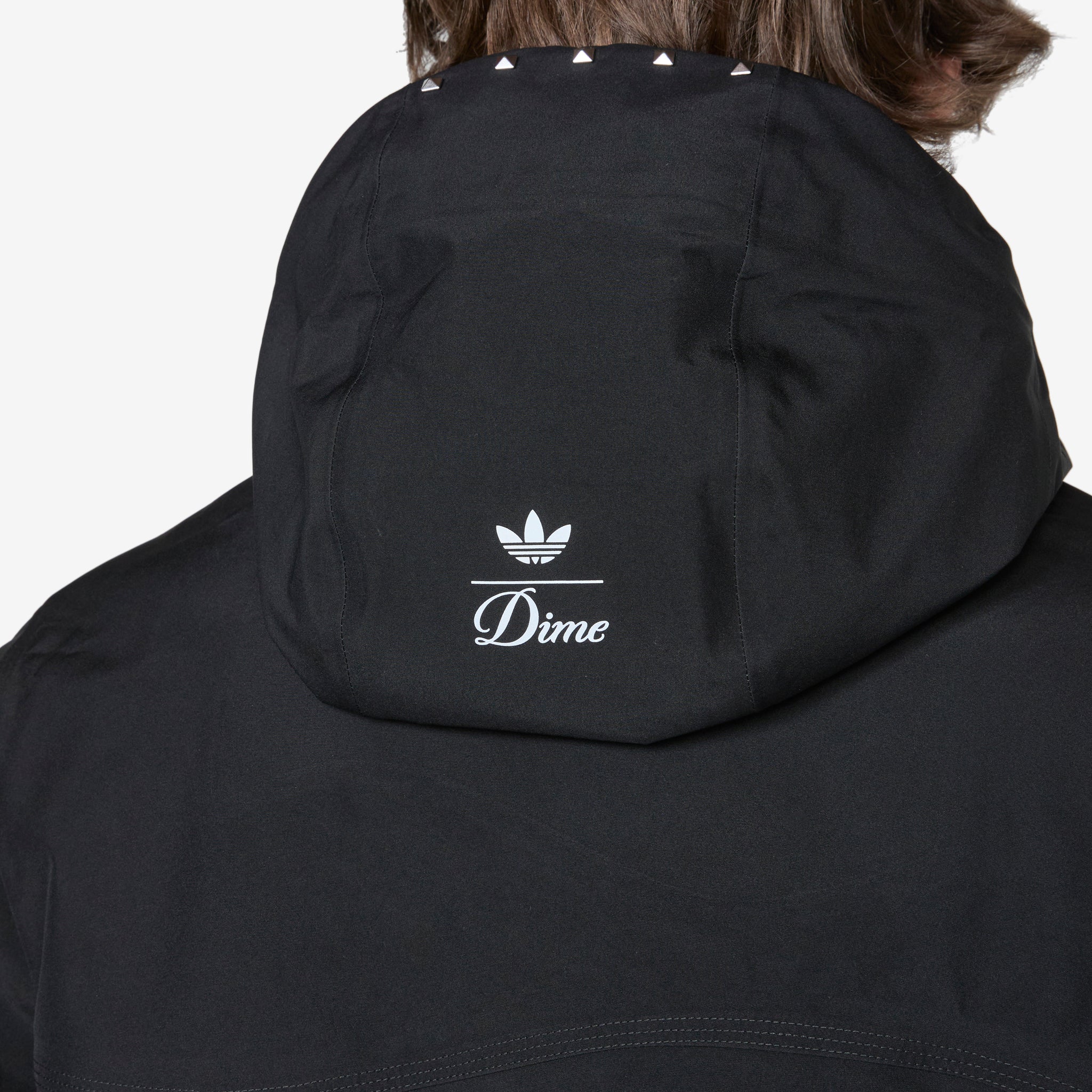 Dime x Studded GORE-TEX Waterproof Jacket for Men & Women - Black Windproof Winter Coat for Outdoor Activities, Hiking & Streetwear Fashion