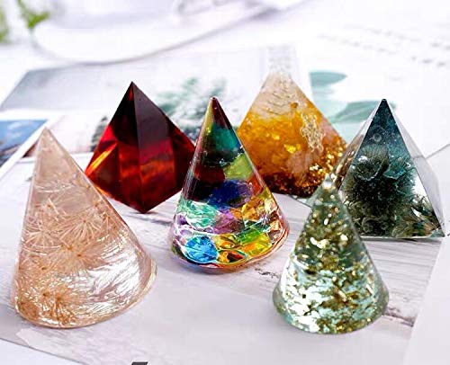 Premium Silicone Resin Casting Molds for Cone Pyramid Crystal - 11-Slot Epoxy Jewelry Box Molds for DIY Crafting, Jewelry Making, Aromatherapy Candles - Perfect for Home Decor, Gift Making & Craft Projects