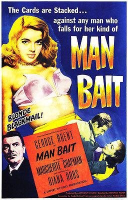 Man Bait (1952) Vintage Movie Poster - Classic Film Memorabilia & Collectible for Home Theater Decor, Man Cave, or Cinema Art Display