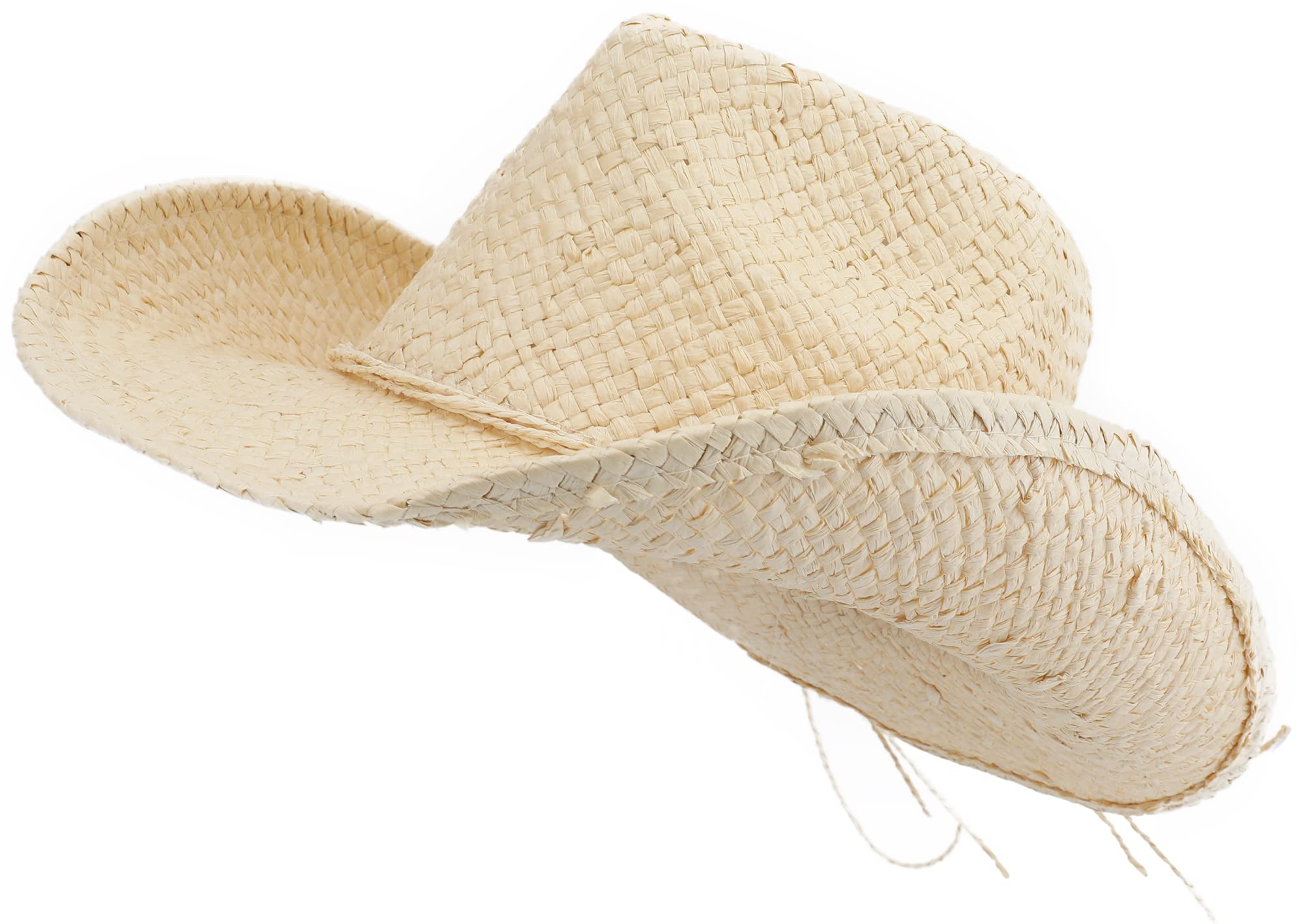 Stylish Cowboy Hat for Women & Men - Western Sun Straw Cowgirl Hat in Multiple Colors - Perfect for Rodeo, Country Music Festivals & Outdoor Adventures
