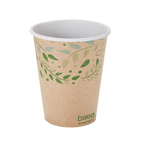 EcoSmart 12 oz Recycled Fiber Hot Cup - 100% Recycled, Fits Large Lids, 1000 Count (50 Cups/Sleeve, 20 Sleeves/Case) - Perfect for Coffee Shops, Offices & Eco-Friendly Events