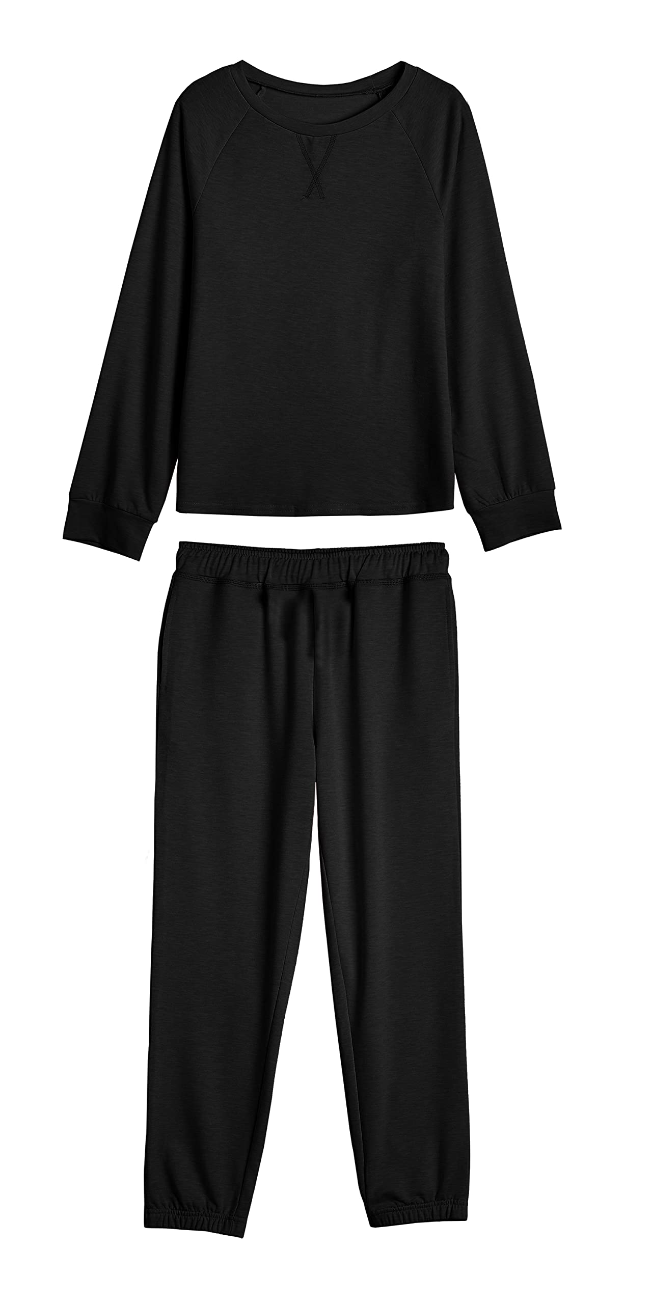 Apbondy Girls Pullover Sweatshirt & Sweatpants Set - Casual Loungewear for Women, Cozy Two-Piece Outfit for Relaxing at Home, Yoga, Workouts & Running - Soft Comfortable Jogger Tracksuit