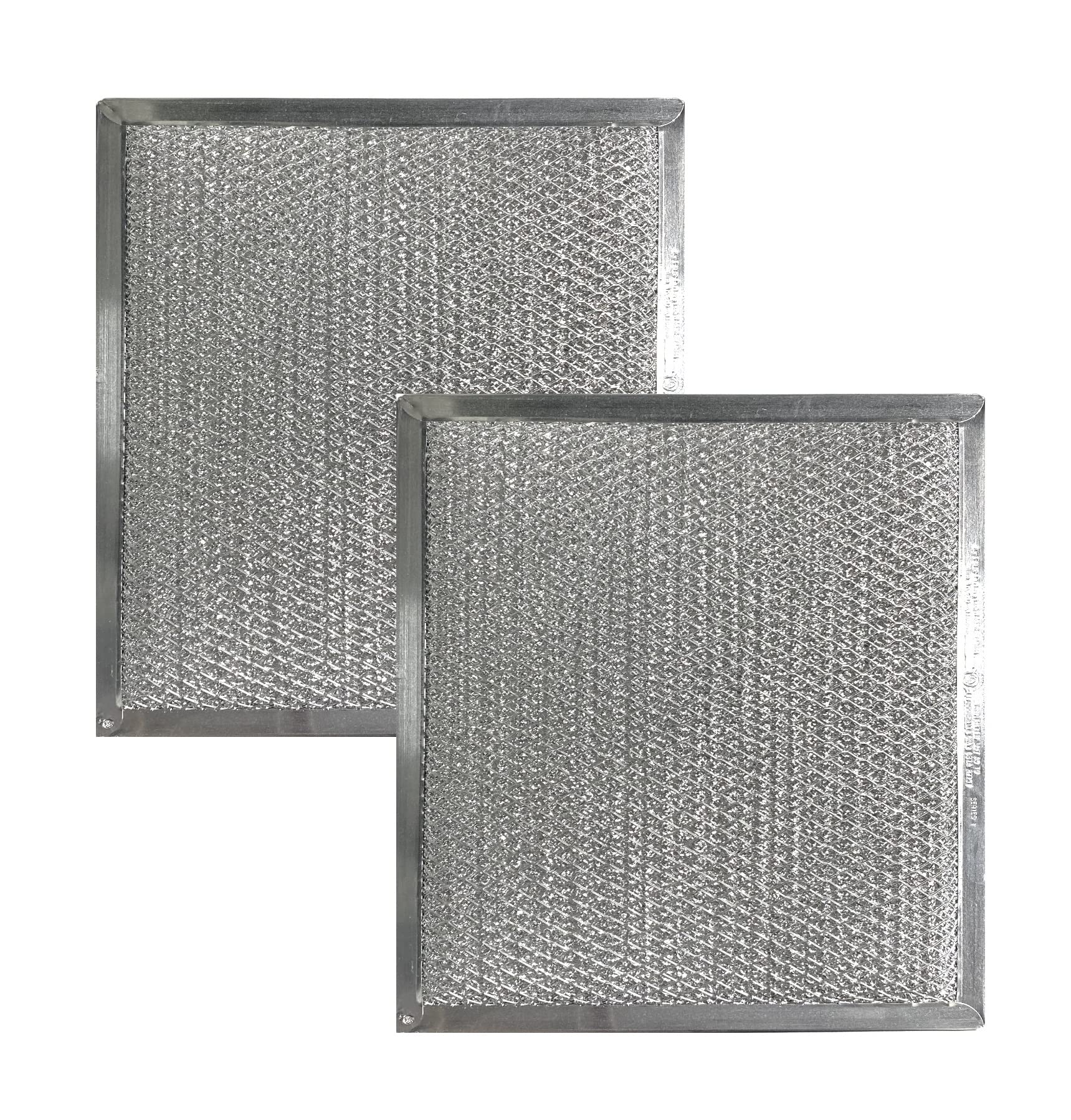 Broan S99010121 Compatible Replacement Air Filter 2-Pack - Aluminum Mesh Grease Filter for Range Hoods & Kitchen Ventilation Systems