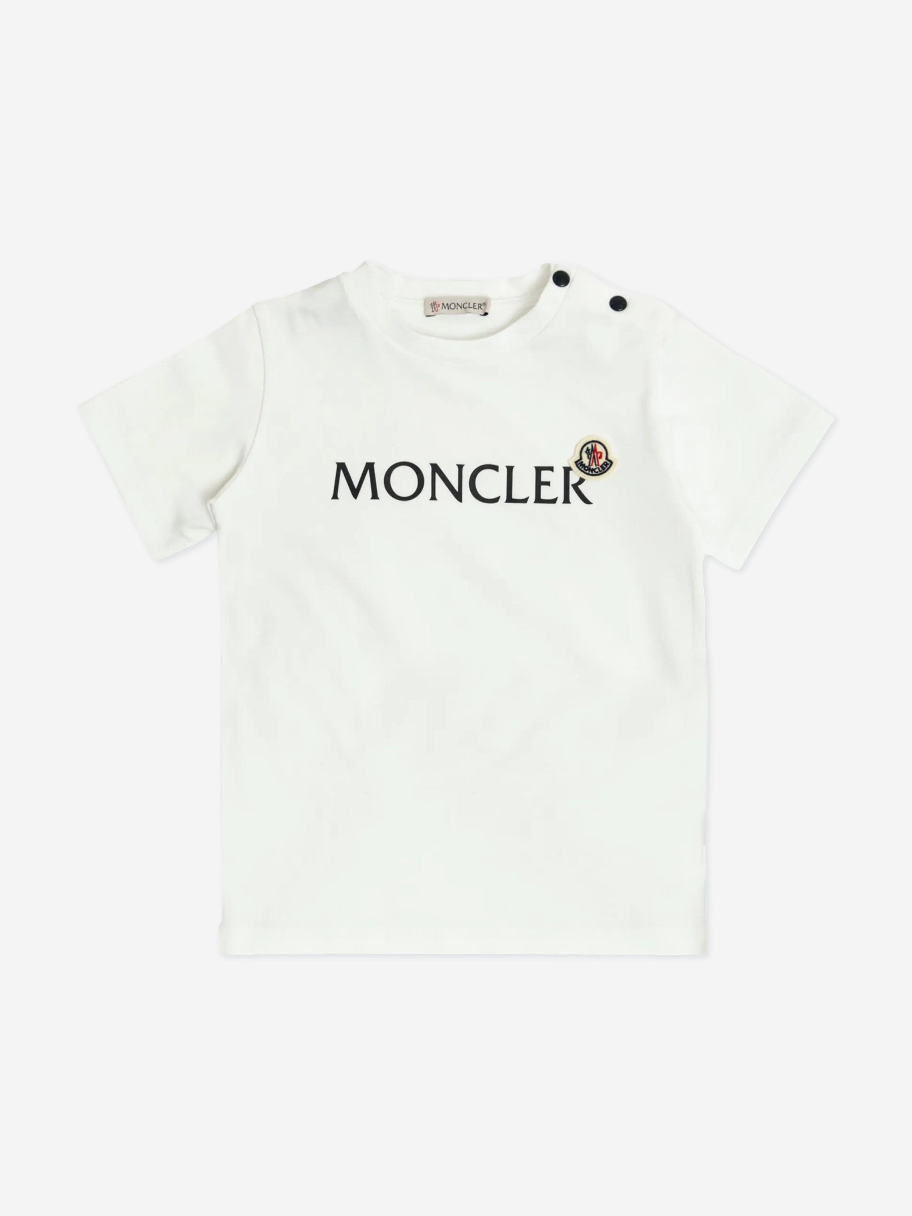 Baby Boys' White Logo Short Sleeve Outfit Set - Perfect for Playtime, Summer Outings & Casual Wear