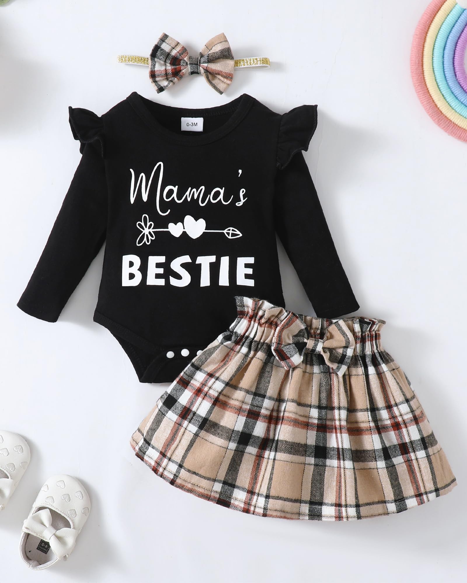 Sunny Piggy Newborn Baby Girl Outfit - Cute Ruffle Romper & Skirt Set for Toddlers & Infants | Perfect for Photoshoots, Parties & Special Occasions