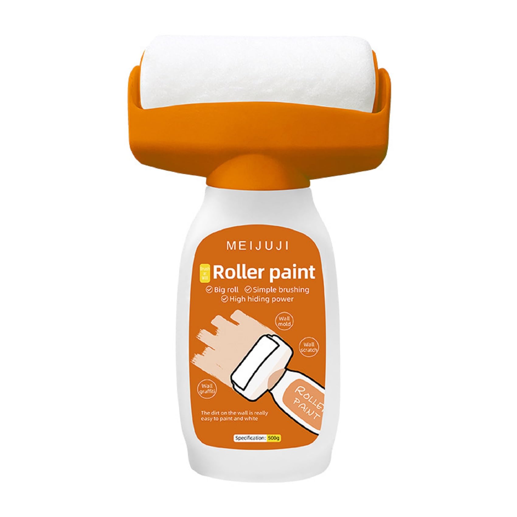 Wall Repair Roller Brush Kit with 17oz Wall Repair Paste - DIY Instant Wall Patch Paint Roller for Small Holes & Cracks | Perfect for Home Renovation, Apartment Maintenance & Drywall Repair