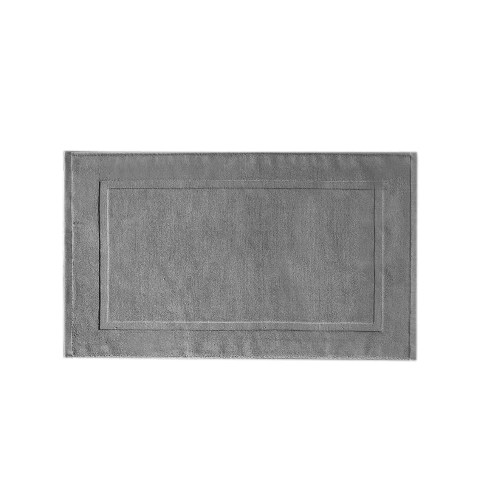 SOUGAO Super Absorbent Cotton Bath Mats - Non-Slip Shower Floor Towel with Terry Toweling, Machine Washable Bathroom Rug for Tub & Shower (Gray) - Perfect for Bathroom Safety and Comfort