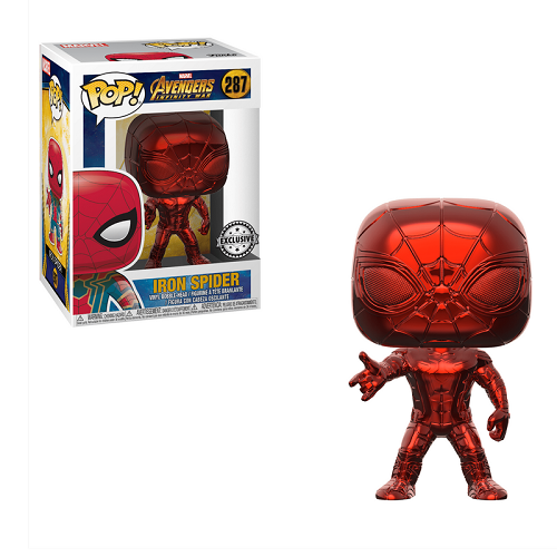 Funko Pop! Marvel Avengers Infinity War Iron Spider Red Chrome Exclusive #287 - Collectible Vinyl Figure for Superhero Fans & Home Decor