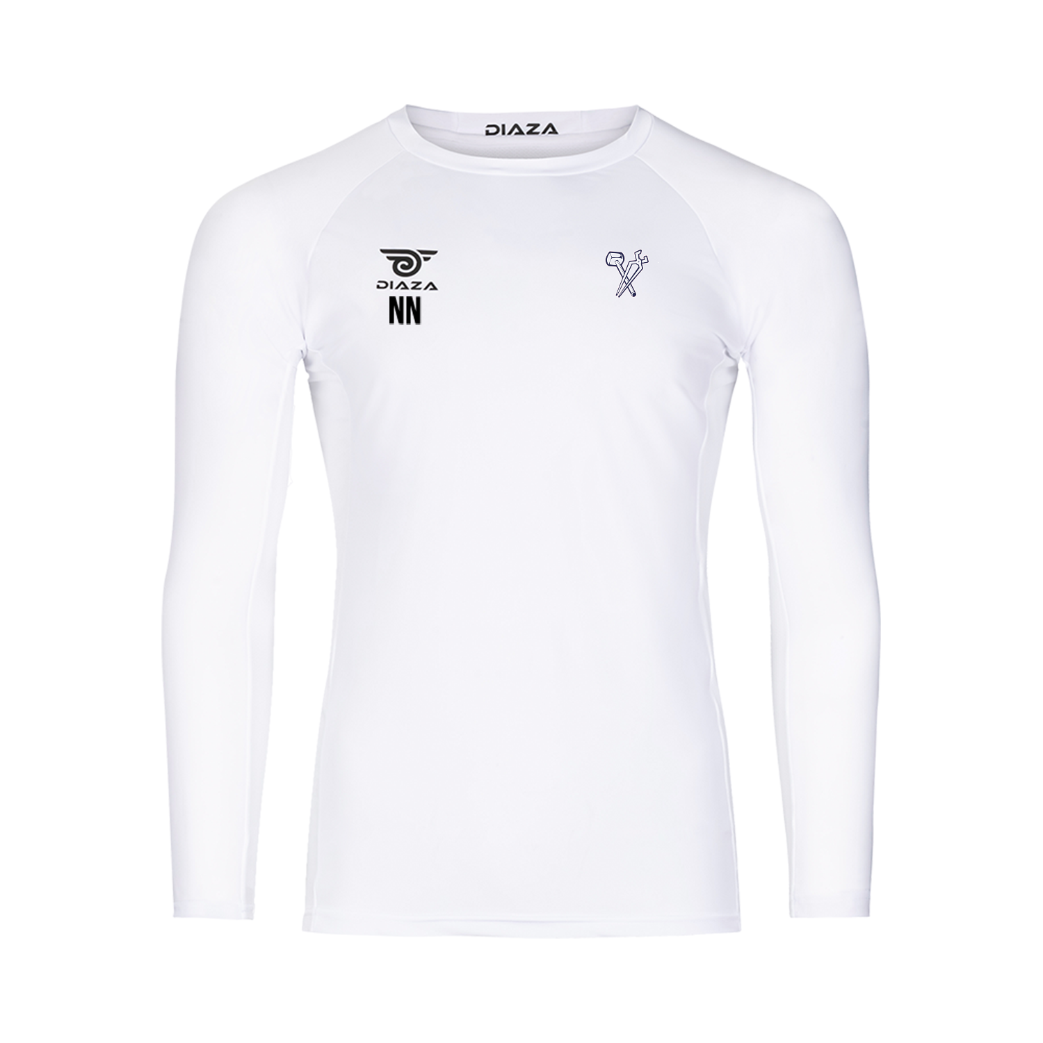 Boston Forge Long Sleeve Compression Shirt - Moisture Wicking Athletic Top for Men & Women - Perfect for Workouts, Running & Gym Training (White)