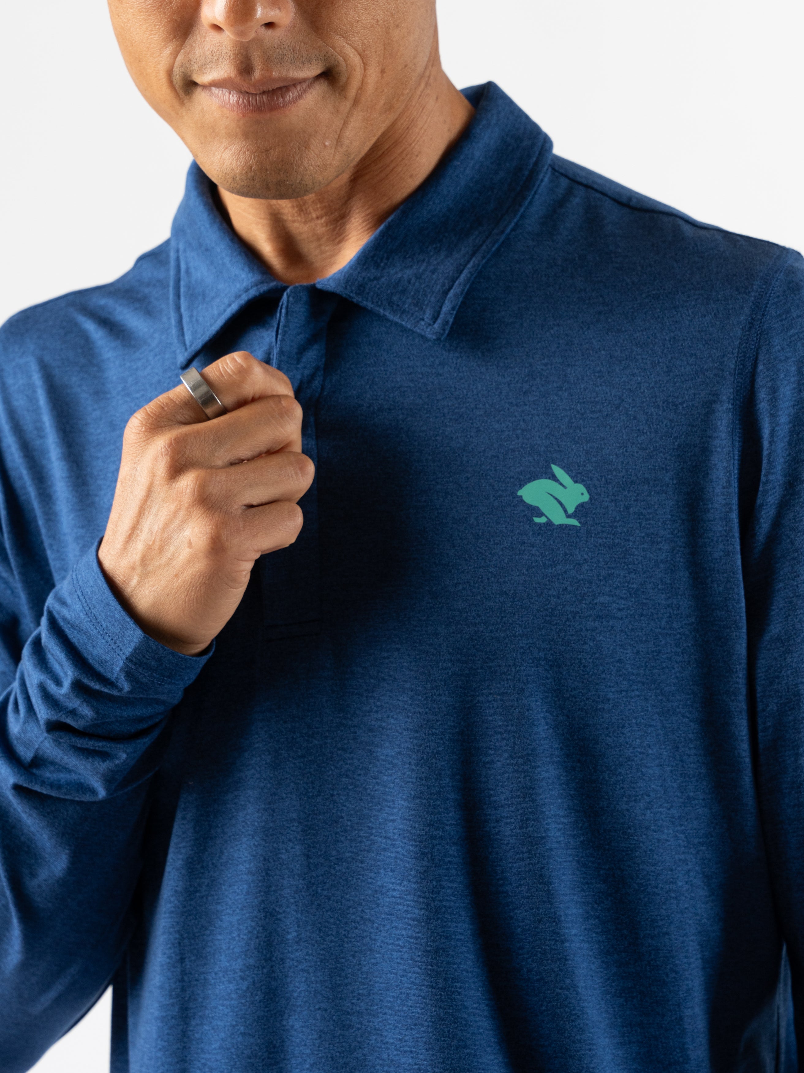 Men's Easy Polo Long Sleeve Shirt - Comfortable Casual Wear for Work, Golf & Everyday Outfits