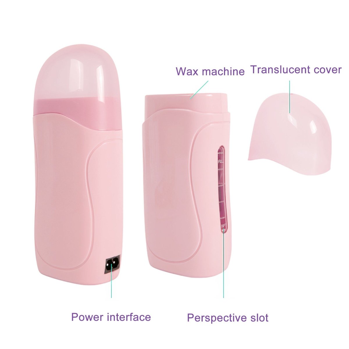 Portable Single Hand Roll On Wax Warmer for Hair Removal - Round Lid Design - Perfect for Home Use, Salon & Travel Waxing