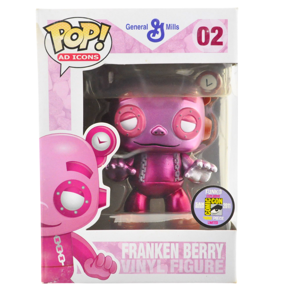 Funko Pop! Franken Berry Metallic Ad Icons 02 - 2011 SDCC Exclusive Collectible Figure | Rare Vintage Pop Vinyl for Collectors | Perfect for Comic-Con Displays & 80s Nostalgia Collections