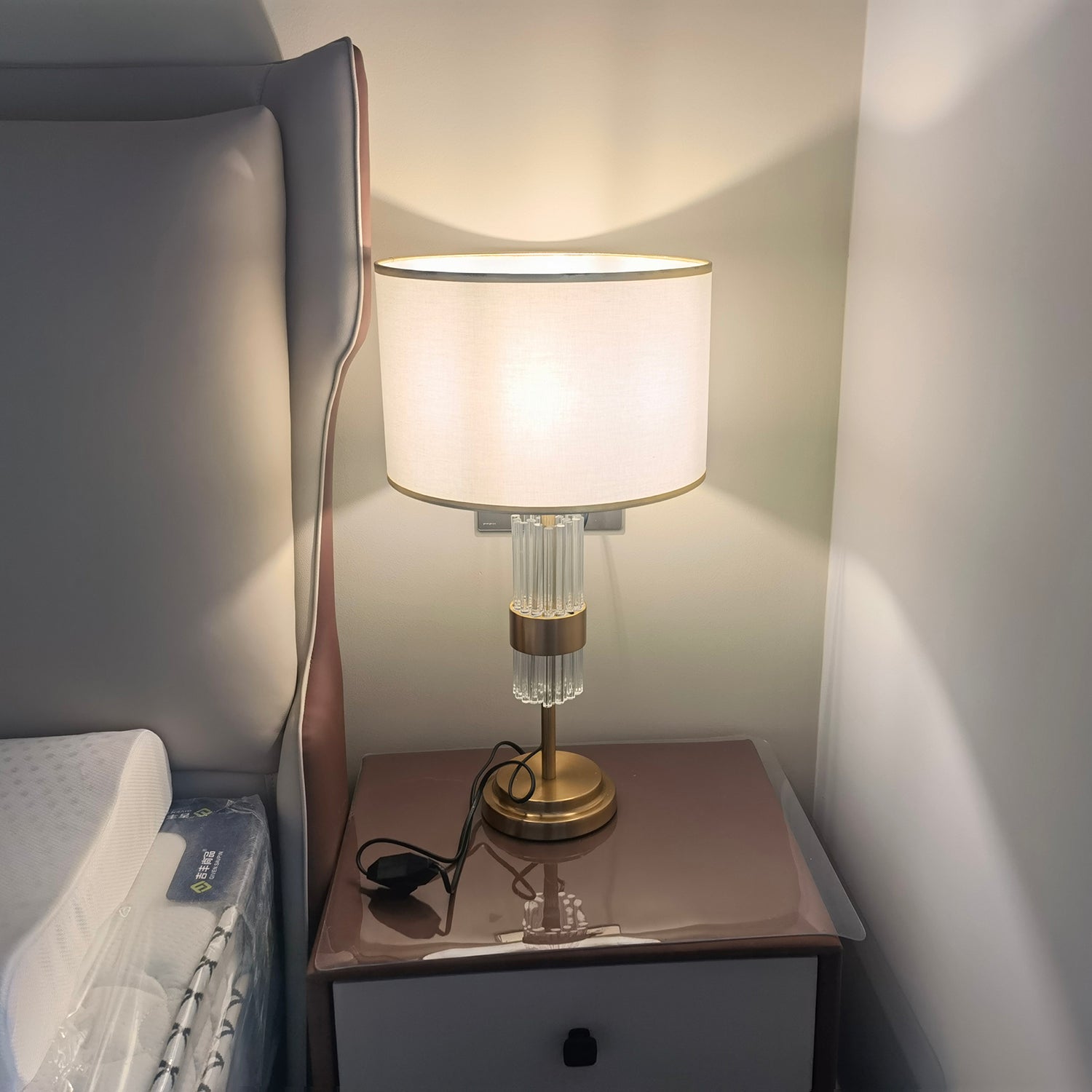 Sabina Table Lamp - Modern LED Nightstand Light with USB Port, Touch Control & Adjustable Brightness for Bedroom, Living Room & Office