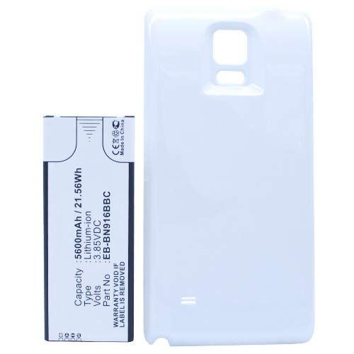 Synergy Digital 5600mAh Ultra High Capacity Li-ion Battery for Samsung Galaxy Note 4 SM-N910F | Replacement for EB-BN916BBC | Extended Power for Gaming, Streaming & Business Use