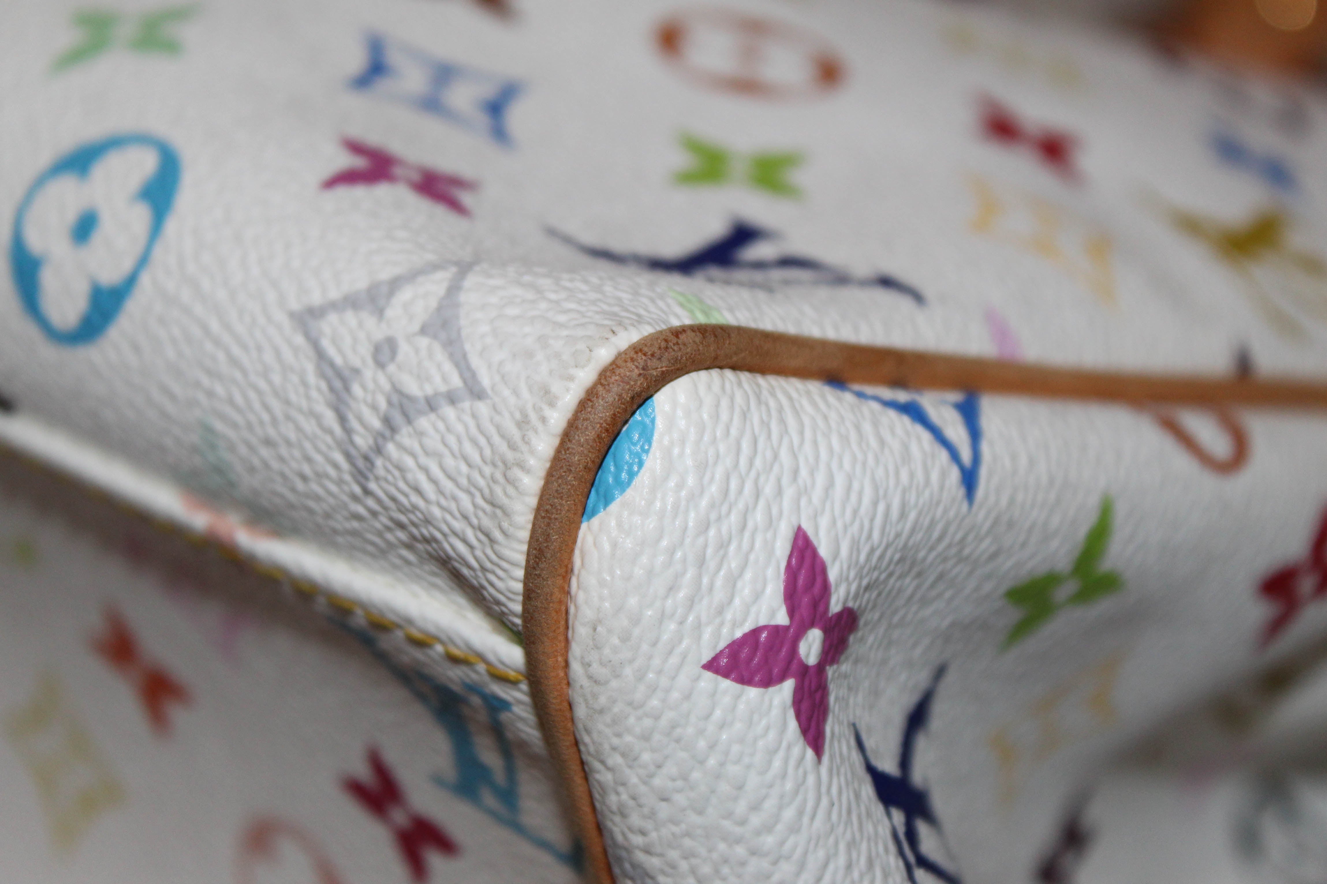 Authentic Louis Vuitton White Multicolore Monogram Aurelia GM Tote Bag - Luxury Designer Handbag for Women, Perfect for Work, Travel & Everyday Use