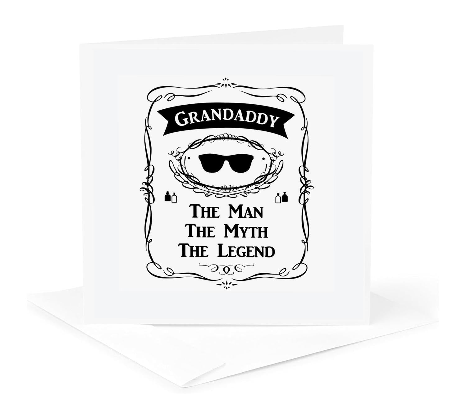 Cool Grandpa Greeting Card - The Man The Myth The Legend - Unique Grandfather Gift for Birthday, Father's Day & Retirement - Perfect for Granddad Appreciation & Family Celebrations