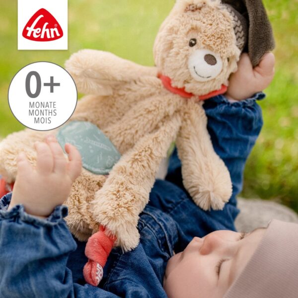 Fehn Sensory Bear Comforter - Soft Plush Stuffed Animal Toy for Kids & Toddlers | Cute Hugging Pillow for Anxiety Relief, Autism Comfort & Bedtime Snuggles | Perfect Nursery Gift & Travel Companion