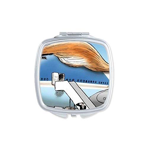 DIYthinker America President Frog Design Portable Compact Pocket Mirror - Double Sided Glass Makeup Mirror for Travel, Home, and Office Use