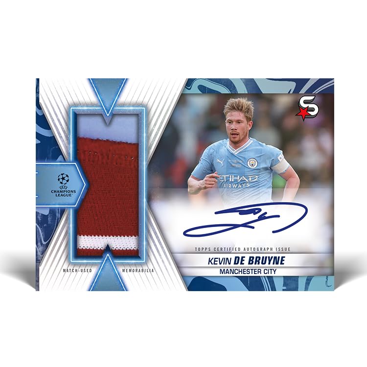 Topps UCC Superstars 23/24 Value Box - 8 Packets of UEFA Superstars 2024 with 4 Golden Pixel Parallel Cards (64 Total Cards) - Perfect for Soccer Fans, Collectors & Fantasy League Players