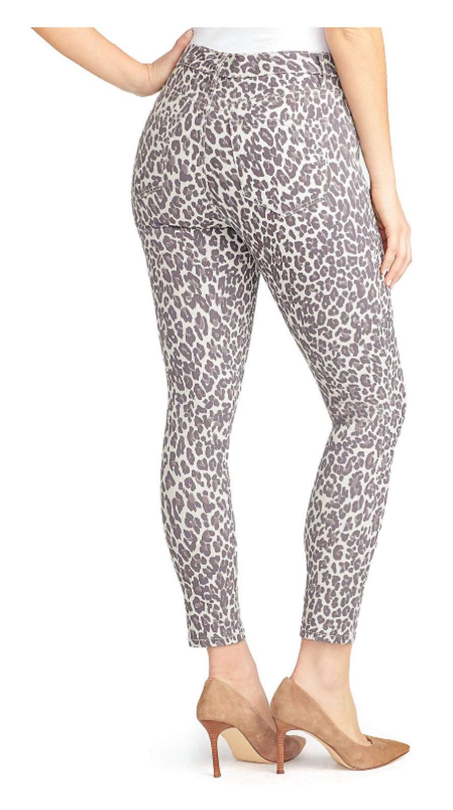 Nine West Women's Printed Gramercy Ankle Jeans - Stylish High-Rise Skinny Denim Pants for Casual Wear & Office Outfits