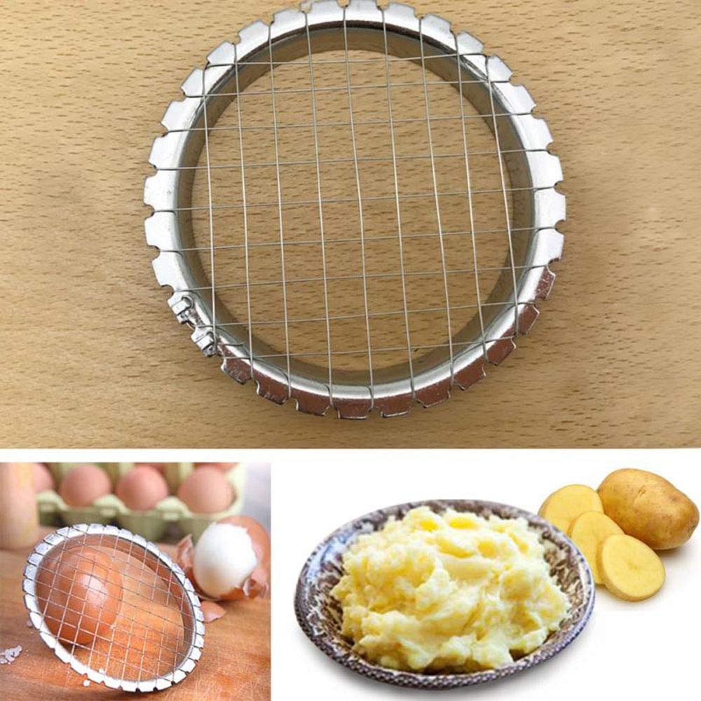 Premium Stainless Steel Egg & Vegetable Cutter - 3.4 Inch Kitchen Gadget for Perfectly Sliced Eggs, Fruits & Salad Prep | Durable Kitchen Accessory for Cooking, Meal Prep & Party Platters