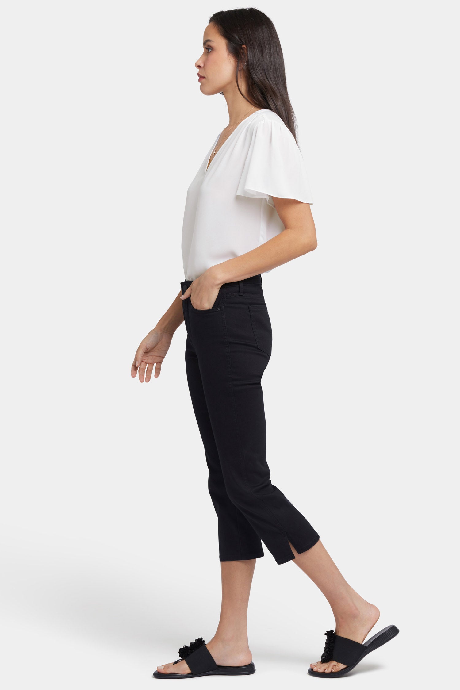 Chloe Capri Jeans for Women - High Waisted Black Denim Pants | Casual & Summer Style | Perfect for Beach, Travel & Everyday Wear