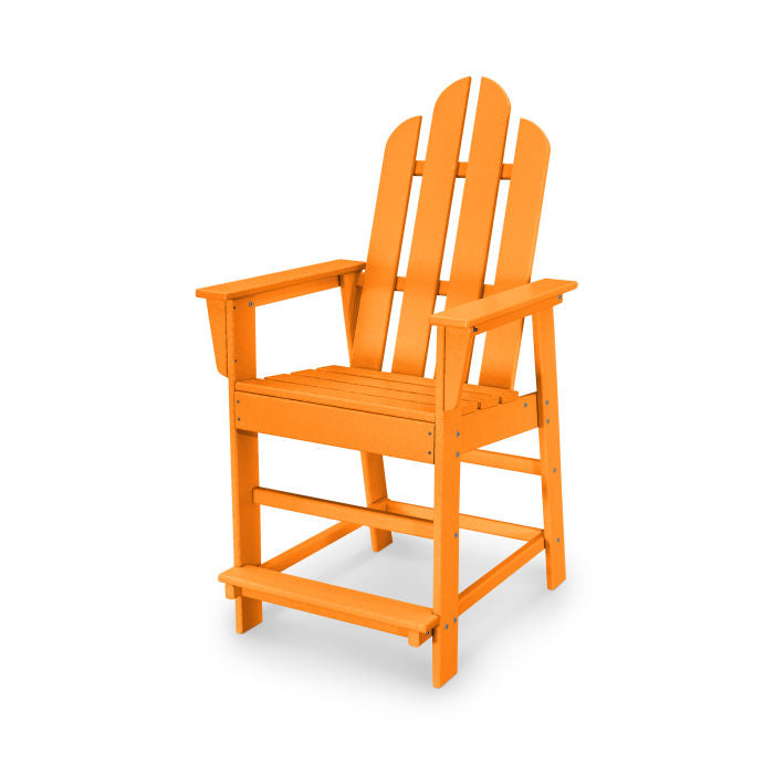 POLYWOOD Long Island Counter Height Chair - Durable Outdoor & Indoor Bar Stool for Kitchen, Patio, Deck - Weather-Resistant Recycled Plastic - Comfortable Back Support - Perfect for Dining & Entertaining