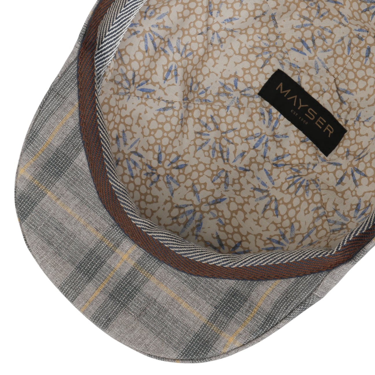 Mayser Paddy Kampen Linen Flat Cap - Classic Irish Style Summer Hat for Men | Perfect for Outdoor Activities, Golf, Fishing & Casual Wear