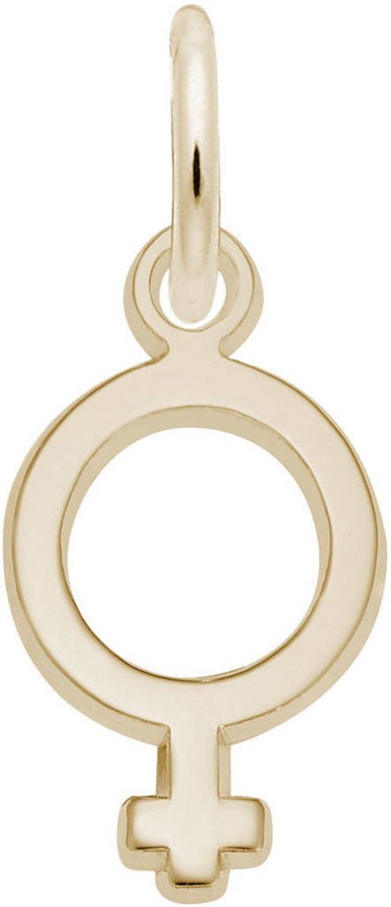 Rembrandt 14K Yellow Gold Female Symbol Charm Necklace - Elegant Women's Jewelry Gift for Birthday, Anniversary & Special Occasions