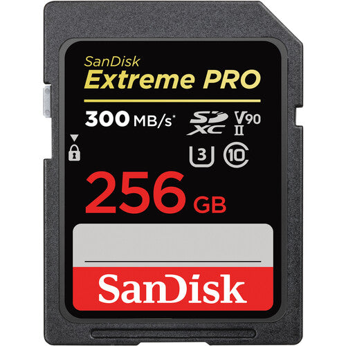 SanDisk Extreme PRO SDXC UHS-II Memory Card - 128GB, 300MB/s, V90, 4K UHD Video - Perfect for DSLR Cameras, Drones, and Professional Photography