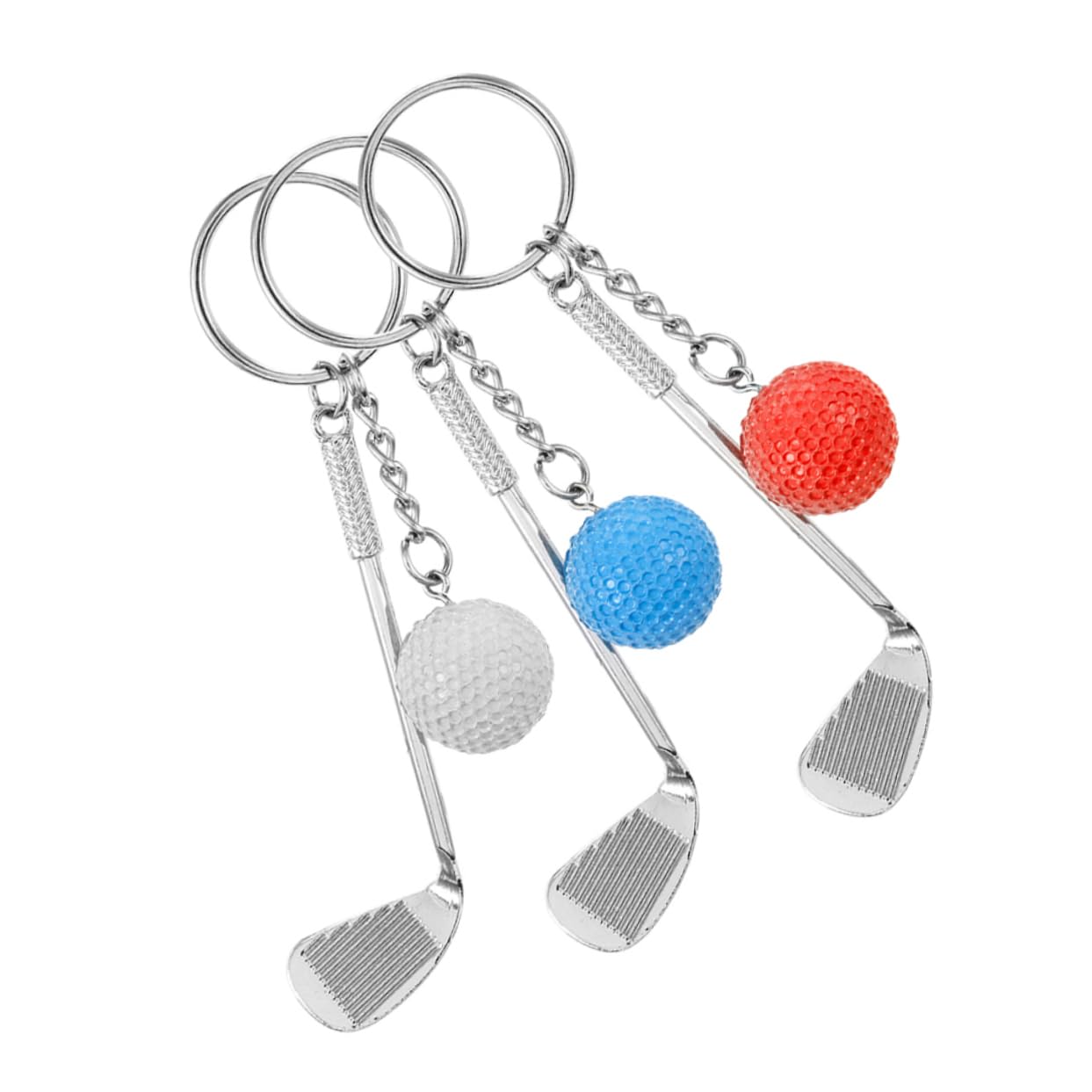 PAMINGONO Golf Cart Keychain Set - Creative Sports Keychains for Golf Enthusiasts, Perfect for Sports Party Favors, Gifts, and Accessories