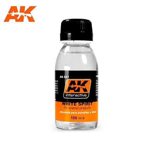 AK Interactive AK047 White Spirit 100mL - Premium Model Paint Thinner for Miniatures & Scale Models - Perfect for Airbrush Cleaning, Decal Application & Paint Removal