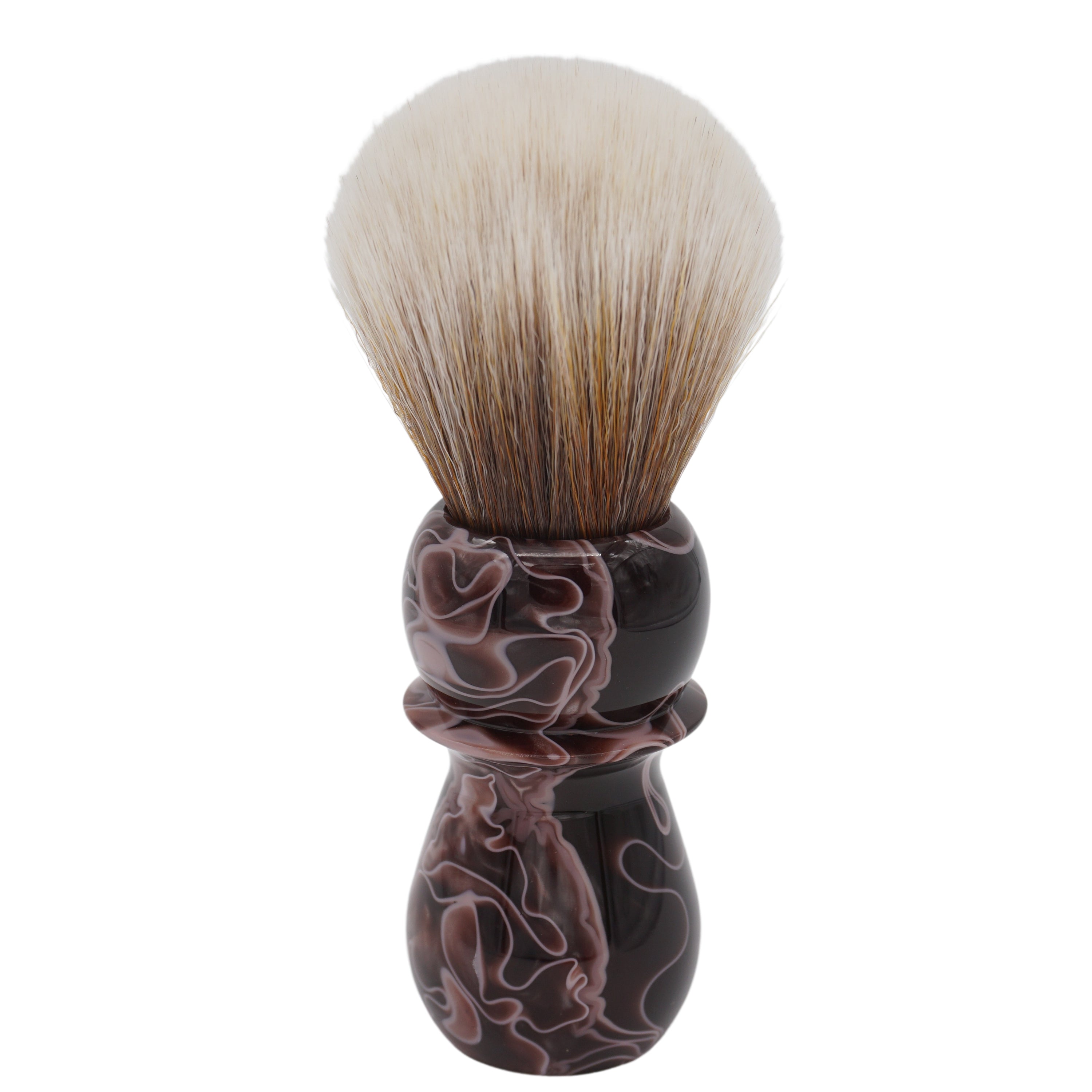 AP Shave Co. 26mm Synbad Bulb Synthetic Shaving Brush - Premium Brown Synthetic Bristles for Men's Wet Shaving & Grooming - Perfect for Lathering Creams & Soaps in Shower or at Sink