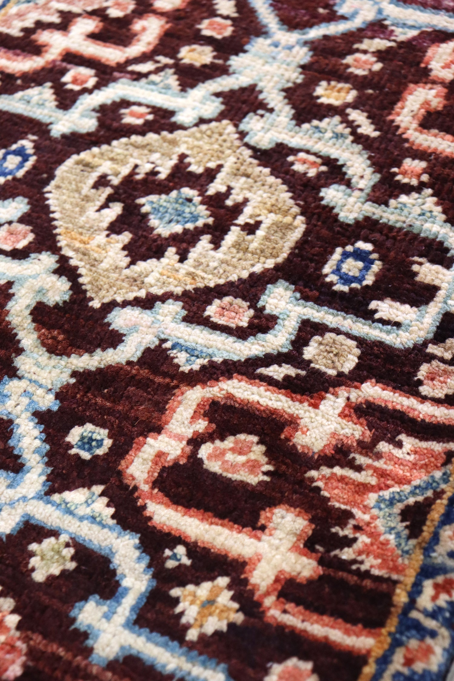 Handwoven Afghan Tribal Rug - Authentic Village J66026 Design for Boho Home Decor, Living Room & Bedroom