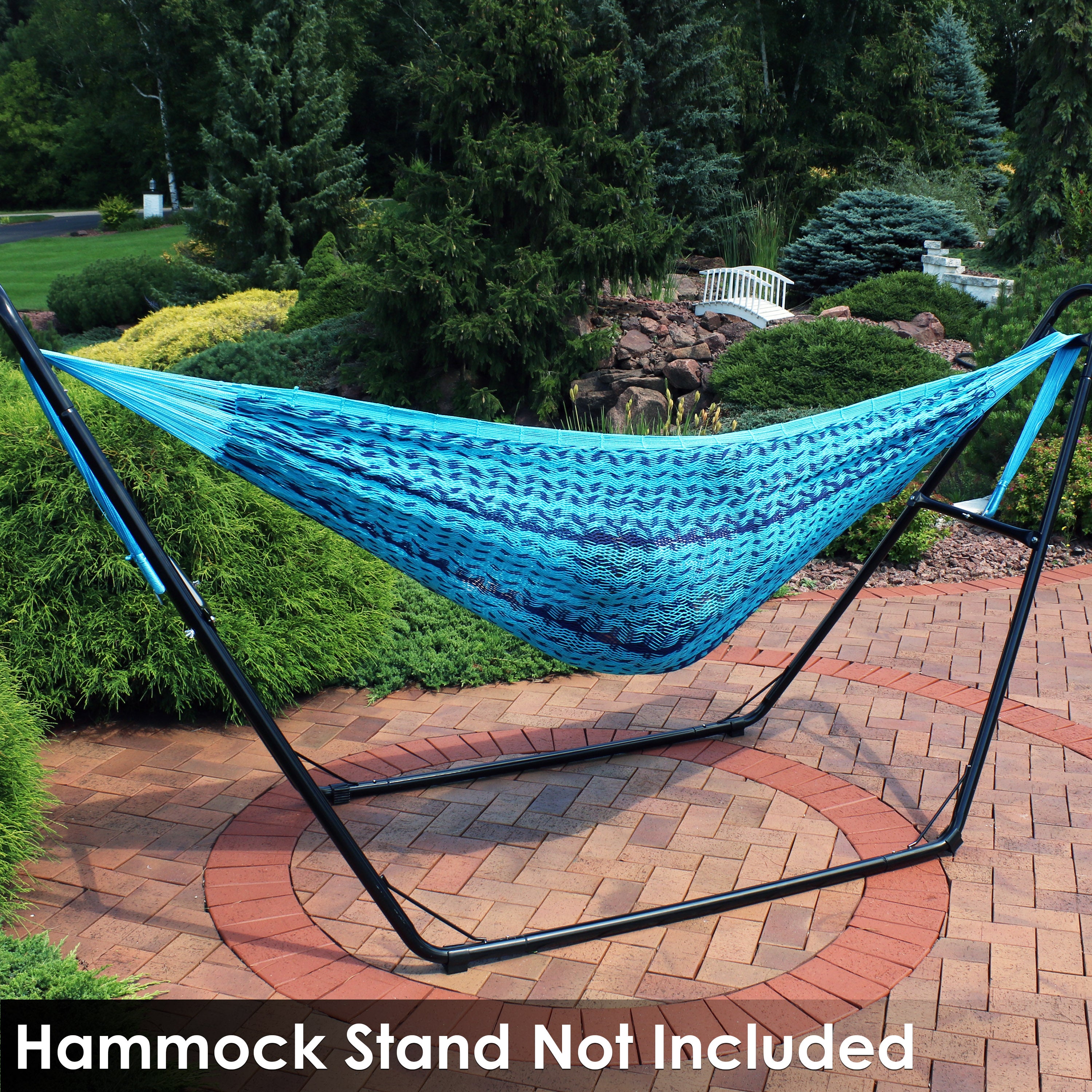 Sunnydaze Family Size Handwoven Thick Cord Mayan Hammock - Durable & Comfortable Outdoor Hammock for Backyard, Patio, Beach, and Camping