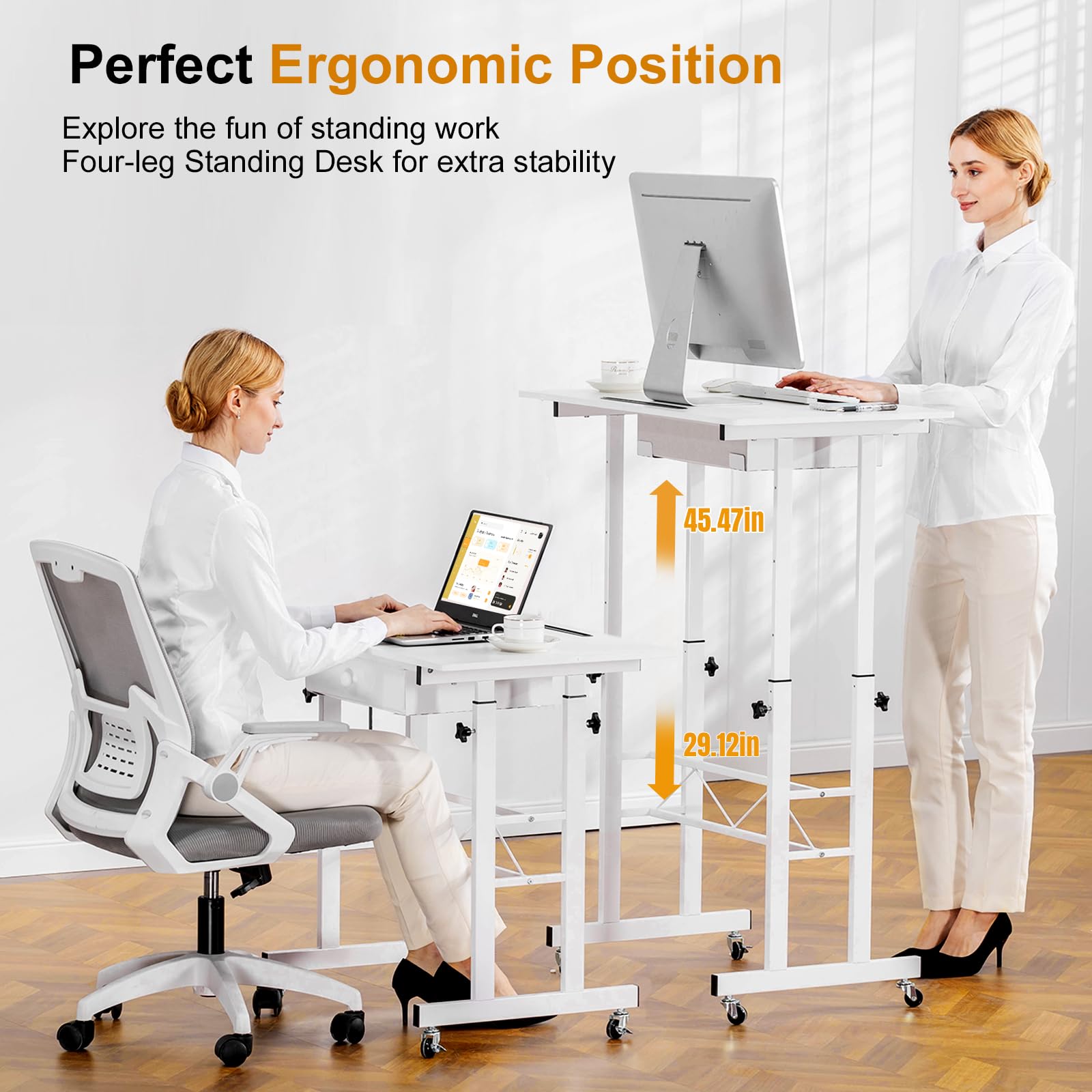 Adjustable Height Small Standing Desk - 32