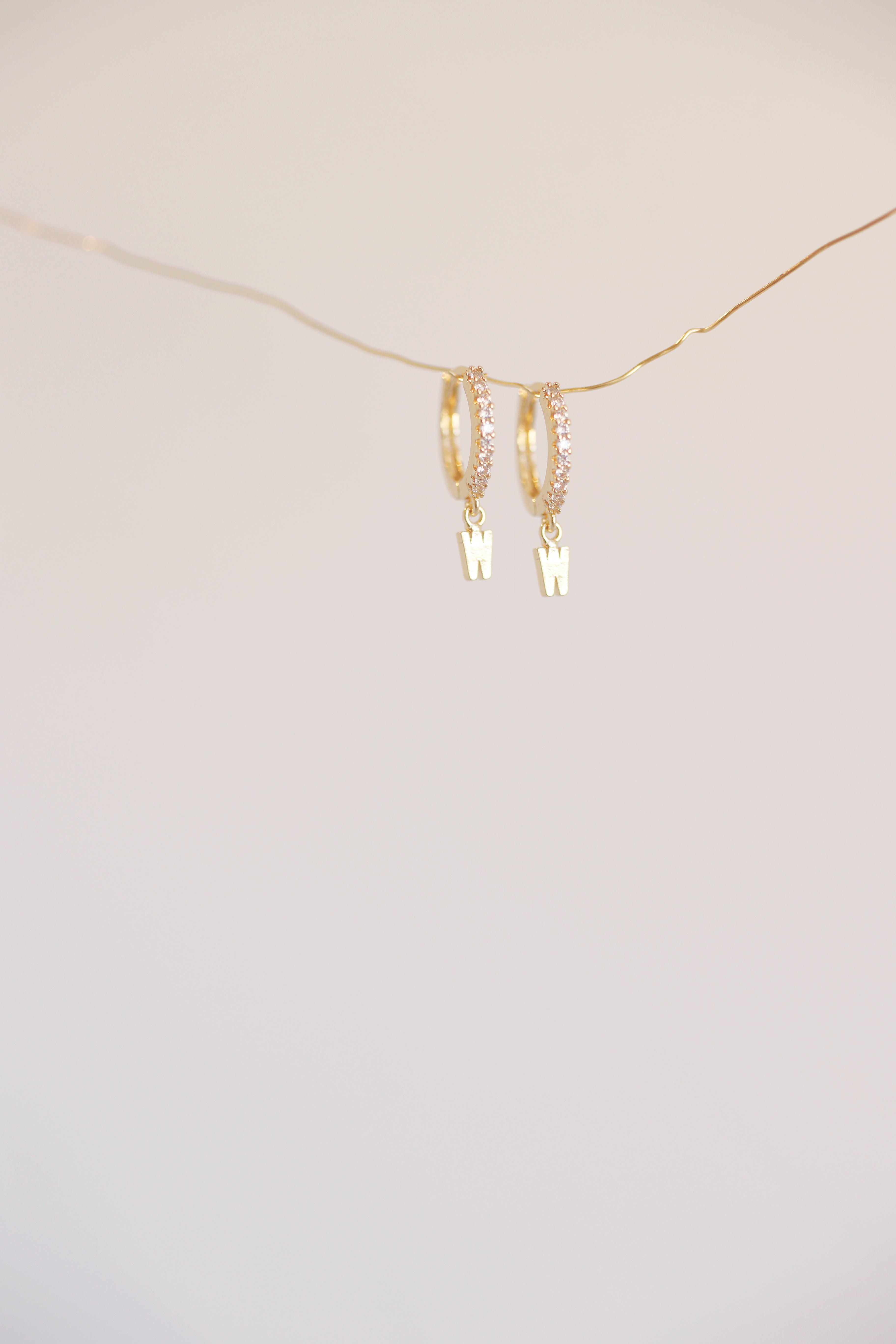 Mini Monogram Huggie Earrings - Personalized Gold Plated Hoop Earrings for Women, Perfect for Everyday Wear & Gifts