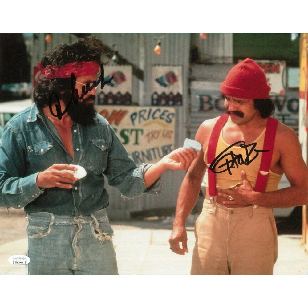 Cheech Marin & Tommy Chong Signed 11x14 Photo with JSA COA - Up in Smoke Movie Memorabilia - Perfect for Collectors, Fans & Home Theater Decor
