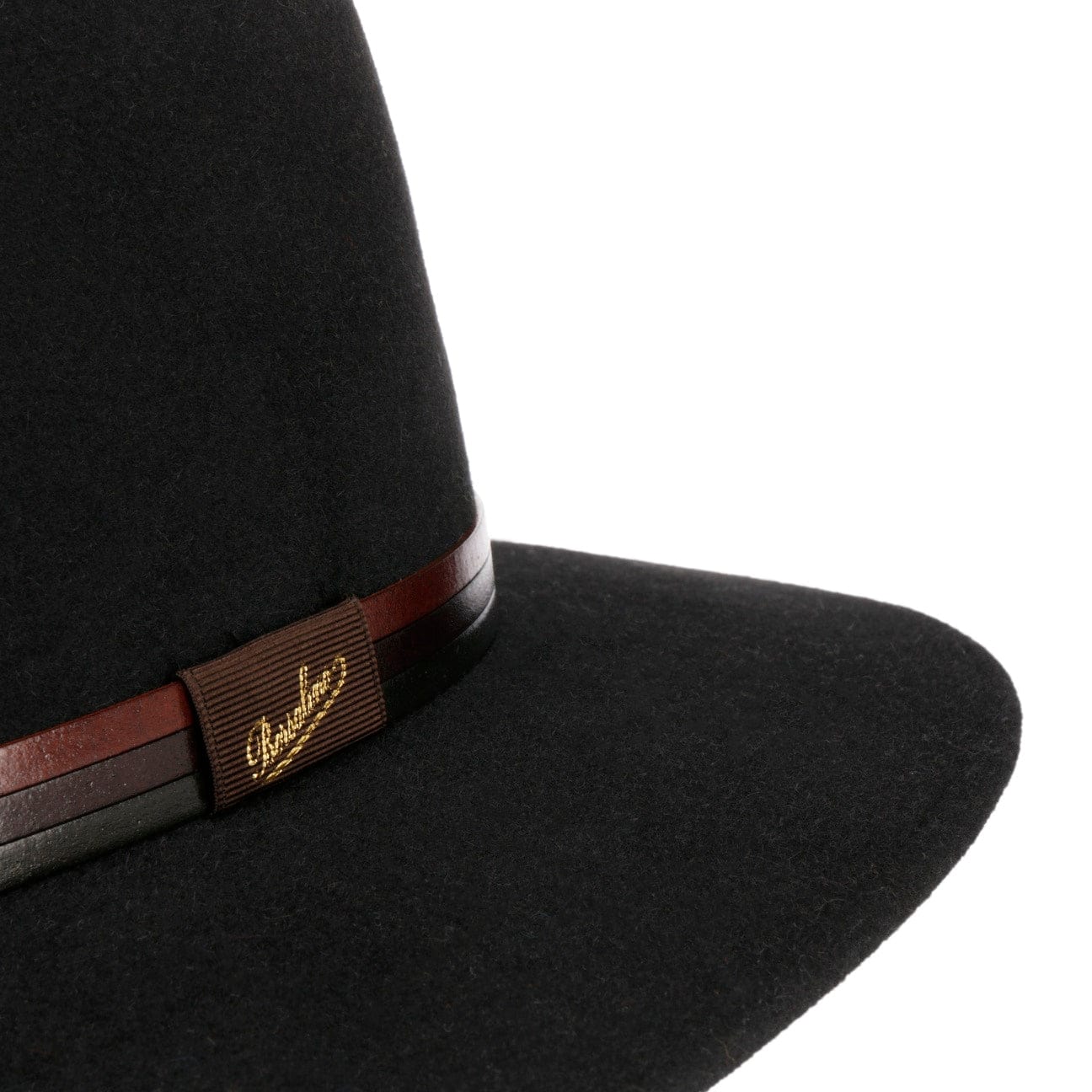 Borsalino Cagliero Felt Hat with Genuine Leather Band - Classic Fedora Style for Men & Women | Perfect for Outdoor Events, Weddings & Fashion Accessories