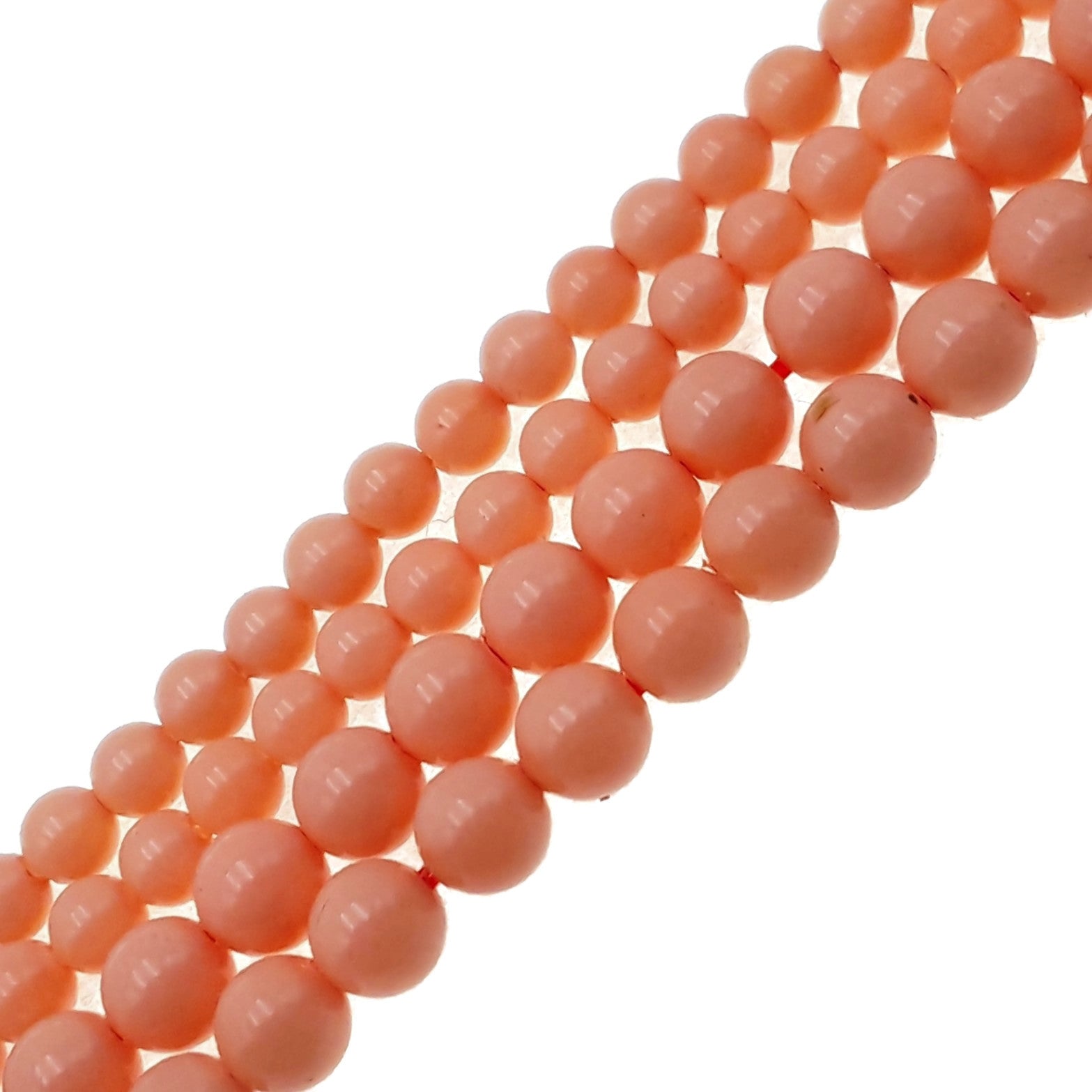 Pink Shell Pearl Smooth Round Beads for Jewelry Making - 3mm 4mm 6mm 8mm 10mm 15.5 Inch Strand - DIY Necklace Bracelet Earrings Craft Supplies - Perfect for Bridal, Party & Gift Making