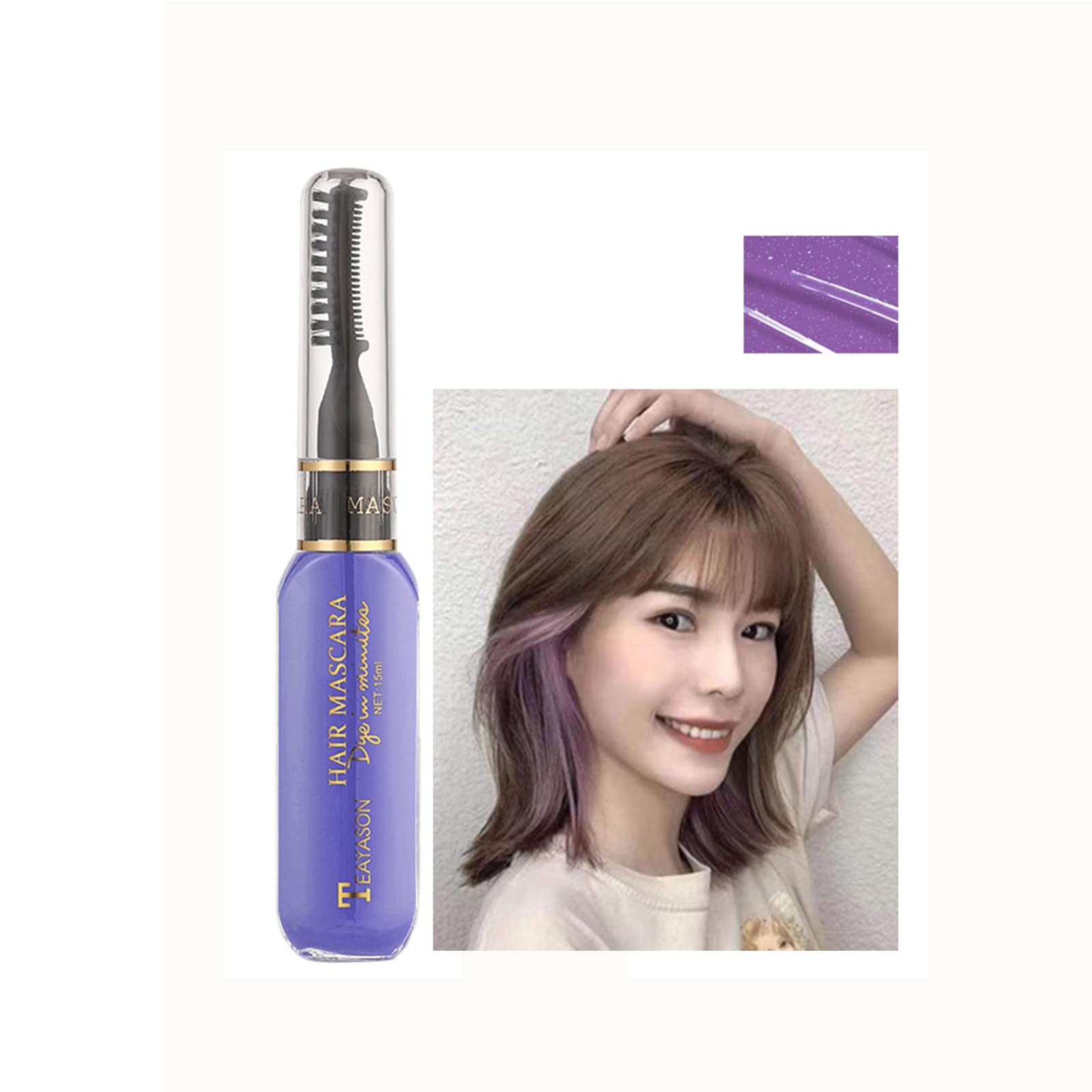 Washable Temporary Hair Dye for Dark & Light Hair - Non-Permanent Hair Chalk Comb with Instant Color Highlights for Women & Girls - Perfect for Parties, Halloween, Cosplay & Festivals