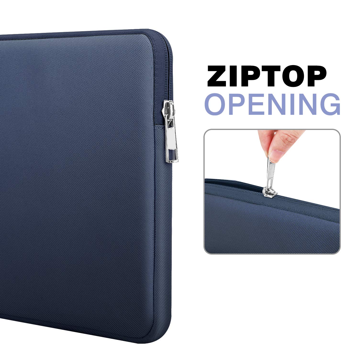 MoKo 9-11 Inch Tablet Sleeve Case for iPad Pro 11 M4/Air M2, iPad Air 5/4/3, iPad 10/9/8/7 - Lightweight Protective Cover with Soft Lining - Perfect for Travel, School & Office Use (Indigo)