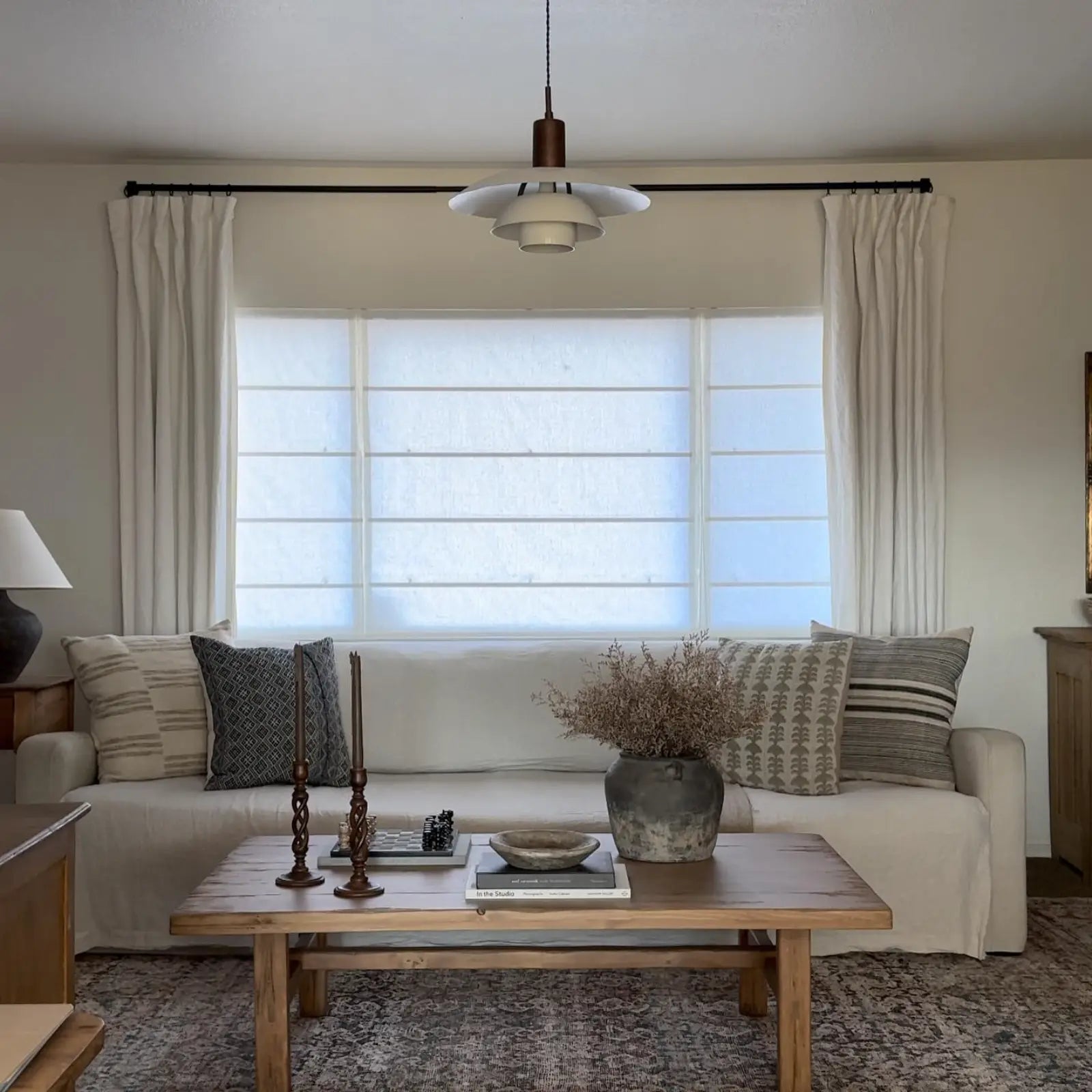 Smart Cordless Motorized Roman Shades - Remote Control Window Blinds for Home & Office - Perfect for Living Room, Bedroom, and Kitchen