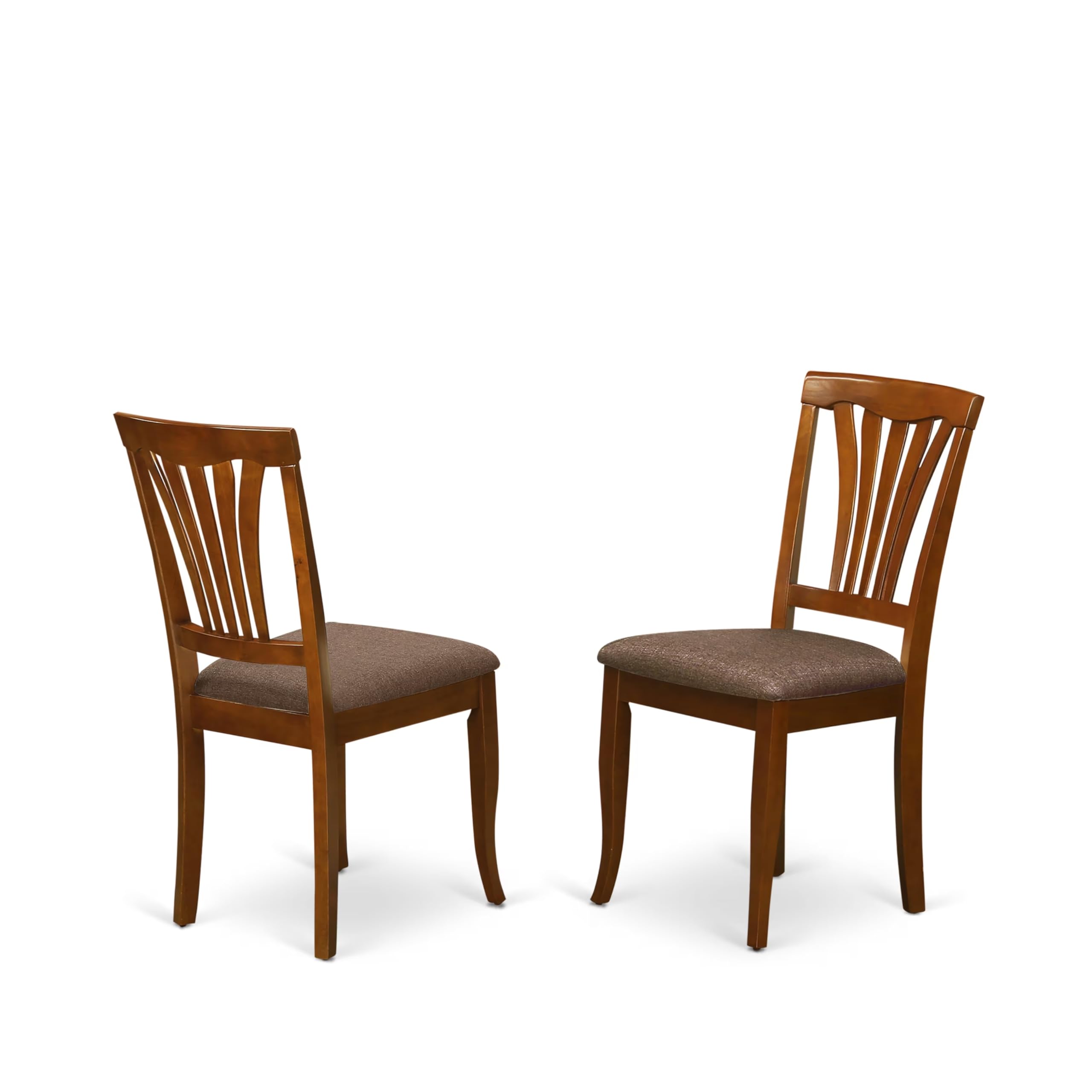 East West Furniture 3-Piece Round Dining Table Set with Drop Leaf & 2 Upholstered Chairs, 42x42 Inch, Saddle Brown - Perfect for Small Spaces, Breakfast Nooks & Cozy Apartment Dining